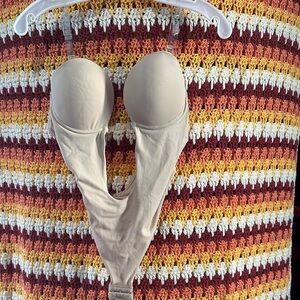 Chic Beige Women's Strapless Bra